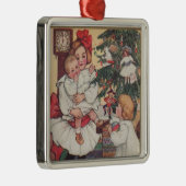  kinderen Victoriaans kerstversiering Metalen Ornament (Rechts)