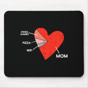 Kinderen Videogames Pizza Wifi Moeder Hart Kind Ba Muismat