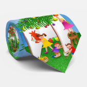 Kinderen vieren het joodse feest van Sukkot Stropdas (Opgerold)