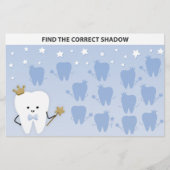 Kinderen vinden schaduwpuzzel. Eerste Tooth Party- (Voorkant)