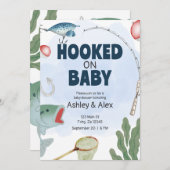 Kinderen Vis Thema Babyshower Uitnodiging (Voorkant / Achterkant)