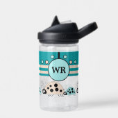 Kinderen voegen initialen ladybugs turquoise crème waterfles (Links)