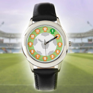 Kinderen Voetbal Horloge met Oranje Shirts