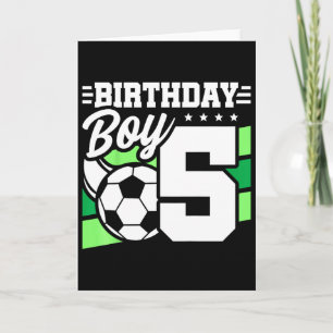 Kinderen Voetbal Verjaardagsfeestje - 5 Jaar Oude Kaart
