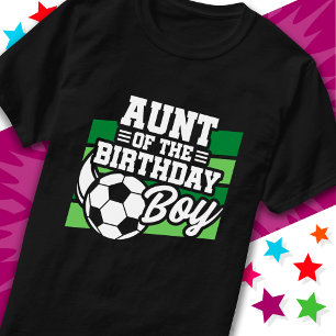 Kinderen Voetbal Voetbal Feest Tante van de Verjaa T-shirt
