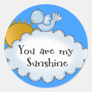 Kinderen Vogel Zon Je Bent Mijn Zonneschijn Ronde Sticker