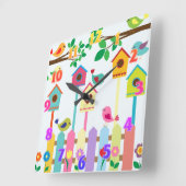 Kinderen Vogels Vogelhuis landschap Vierkante Klok (Hoek)