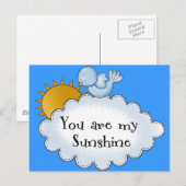 Kinderen vogelzon Je bent mijn zonneschijn Briefkaart (Voorkant / Achterkant)