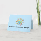 Kinderen voor de wereldvrede feestdagen kaart (Achterkant)