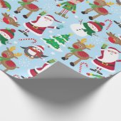 Kinderen voor kerstcadeautjes cadeaupapier (Hoek)