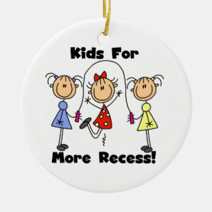 Kinderen voor meer reces keramisch ornament