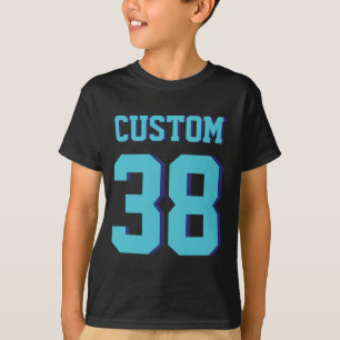 Kinderen voor zwart en Turquoise   Sport Jersey De T-shirt