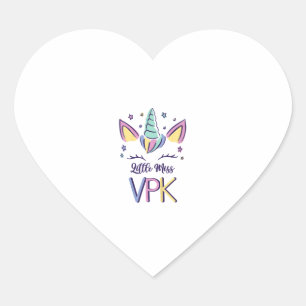 Kinderen VPK Meisje Eerste Dag Little Miss VPK T-s Hart Sticker