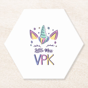 Kinderen VPK Meisje Eerste Dag Little Miss VPK T-s Kartonnen Onderzetters