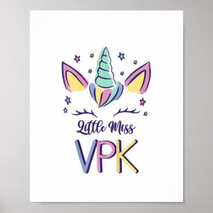 Kinderen VPK Meisje Eerste Dag Little Miss VPK T-s Poster