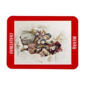  Kinderen Vrolijk Kerstmagneet Magneet (Horizontaal)