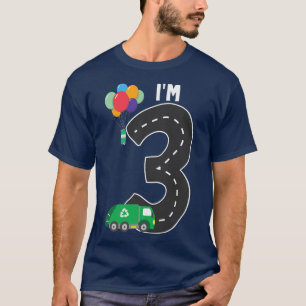 Kinderen vuilniswagen 3e verjaardag jongens recycl t-shirt