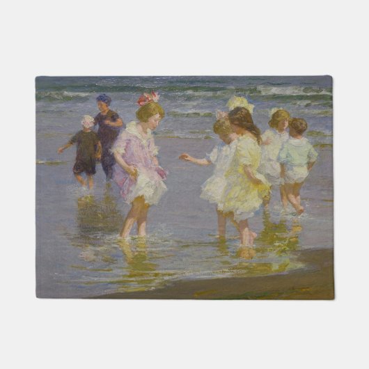 Kinderen Waden op het strand (door E.H. Potthast) Deurmat (Voorkant)
