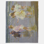 Kinderen Waden op het strand (door E.H. Potthast) Fleece Deken (Voorkant)