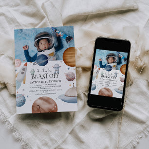 Kinderen Waterverf Buitenruimte Foto Verjaardagsfe Kaart