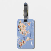 Kinderen Wereld kaart bagagelabel (Achterkant verticaal)