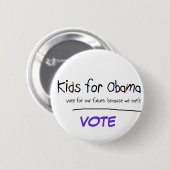 Kinderen willen voor Obama stemmen Ronde Button 5,7 Cm (Voorkant /achterkant)