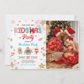 Kinderen Winter Kerstfeest Foto Kaart (Voorkant)