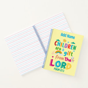"Kinderen zijn een gave van de Heer" (boy-blue) Notitieboek