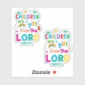 Kinderen zijn een geschenk van de Heer" Custom-Cut Sticker (Vel)