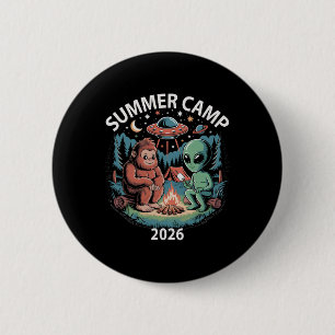 Kinderen Zomer Kamp 2026 Alien Bigfoot Regisseur C Ronde Button 5,7 Cm