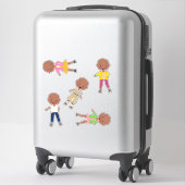 Kinderen zonder haar Stickers Set 1 (Koffer)
