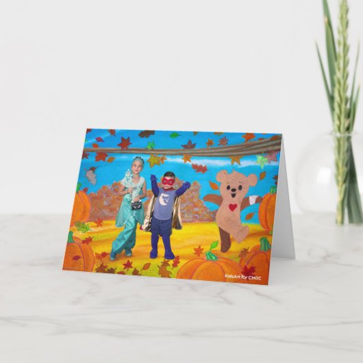 KinderenKunst voor CHOC - Choco's Herfst Fun Bedankkaart (Voorkant)