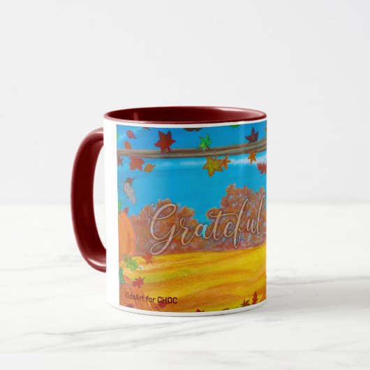 KinderenKunst voor CHOC - Choco's Herfst Fun Mok (Voorkant links)