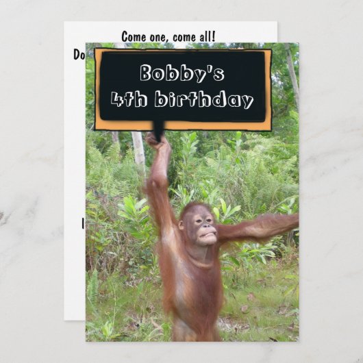 Kinderfeest Kaart (Voorkant / Achterkant)