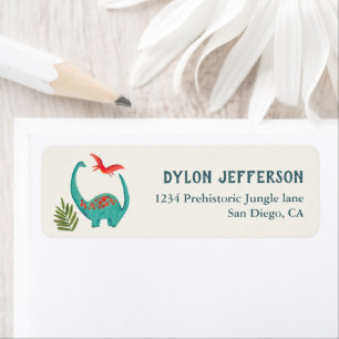 Kinderfeestje Dinosaur Etiket