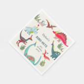 Kinderfeestje Dinosaur Servet (Hoek)