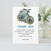 Kinderfiets BMX-feest. Racing avontuur jongens ver Bedankkaart (Staand voorkant)