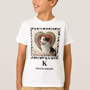 Kinderfoto Monogram & Naam Kinder Gepersonaliseerd T-shirt