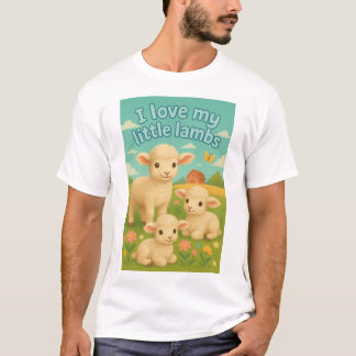 Kinderfoto van lammetjes. t-shirt