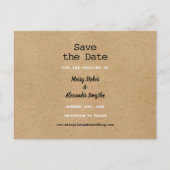 Kinderfoto's Rustic Boho Save the Date Aankondigingskaart (Achterkant)