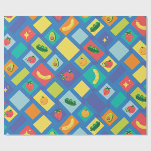 Kinderfruit en -groente cadeaupapier
