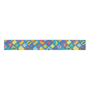 Kinderfruit en -groente grosgrain lint