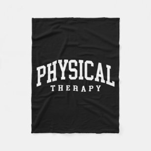 Kinderfysiotherapie grappige fysiotherapeut fleece deken