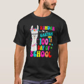 Kindergarten 100 Days Smarter No Prob Llama Teache T-shirt (Voorkant)