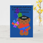 Kindergarten Afstuderen Beer #3 Kaart (Gele Bloem)