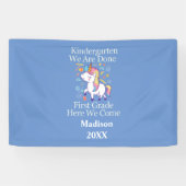 Kindergarten Afstuderen eerste graad Unicorn Spandoek (Horizontaal)