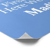 Kindergarten Afstuderen First Grade Unicorn Poster (Hoek)