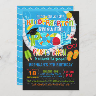 Kindergarten Afstuderen Pool Party - Boy B Kaart