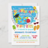 Kindergarten Afstuderen Pool Party - Boy W Kaart (Voorkant)