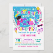 Kindergarten Afstuderen Pool Party - Girl W Kaart (Voorkant)